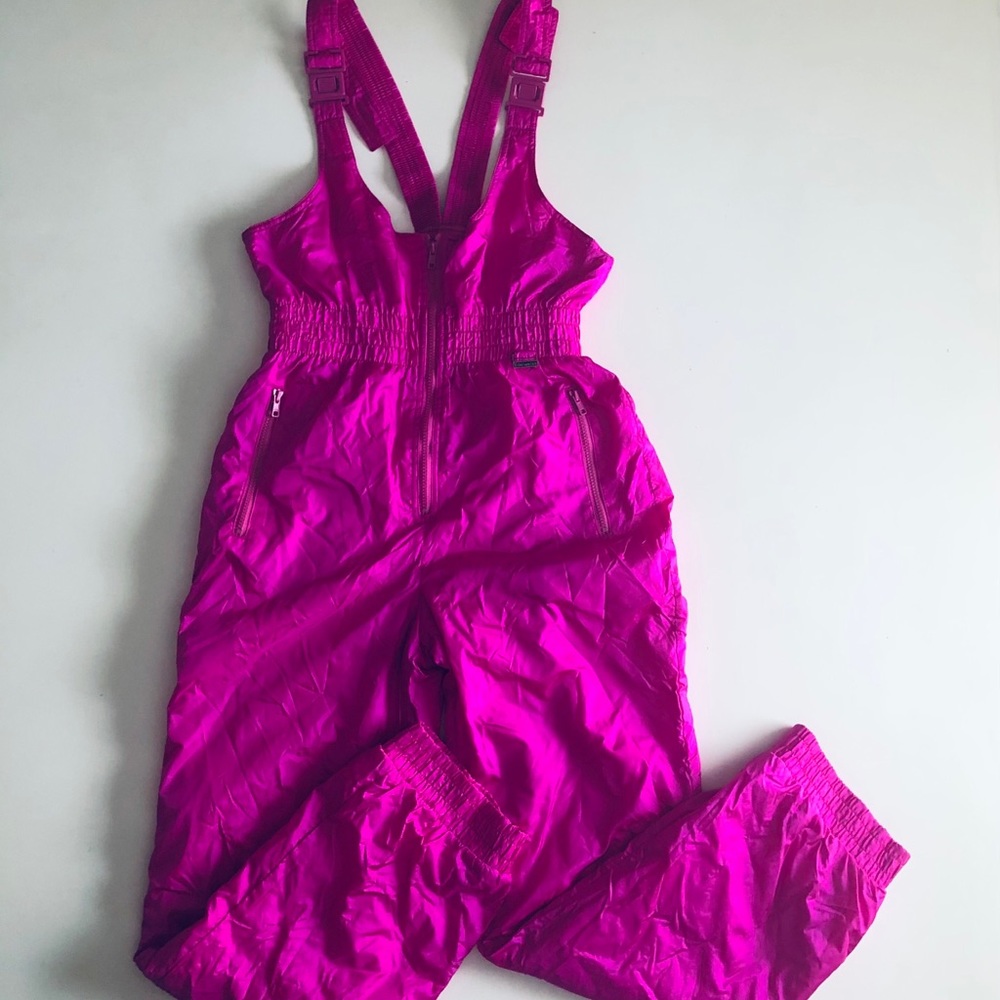 VTG 80's Edelweiss SZ 12 Hot Pink Snow Suit Bibs